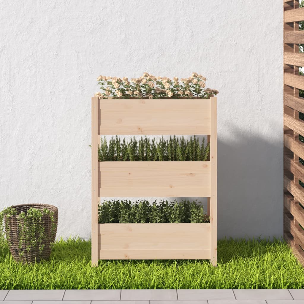 Vidaxx Pflanzgefäß 77x25x104,5 cm massives Kiefernholz