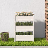 Vidaxx Pflanzgefäß 77x25x104,5 cm massives Kiefernholz weiß