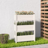 Vidaxx Pflanzgefäß 77x25x104,5 cm massives Kiefernholz weiß