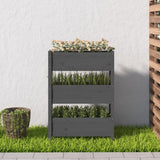Vidaxx Pflanzgefäß 77x25x104,5 cm massives Kiefernholz grau