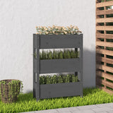 Vidaxx Pflanzgefäß 77x25x104,5 cm massives Kiefernholz grau