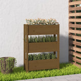 Vidaxx Pflanzgefäß 77x25x104,5 cm massives Kiefernholz honigbraun