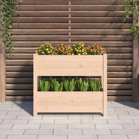 Vidaxx Pflanzgefäß 77x25x66 cm aus massivem Kiefernholz