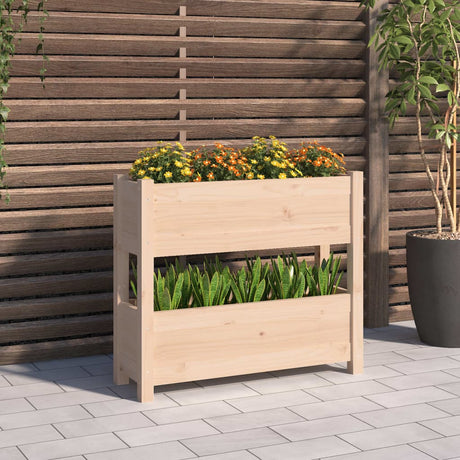Vidaxx Pflanzgefäß 77x25x66 cm aus massivem Kiefernholz