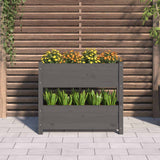 Vidaxx Pflanzgefäß 77x25x66 cm massives Kiefernholz grau