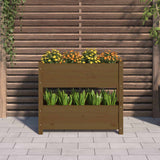 Vidaxx Pflanzgefäß 77x25x66 cm massives Kiefernholz honigbraun