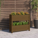 Vidaxx Pflanzgefäß 77x25x66 cm massives Kiefernholz honigbraun