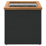 VidaXL Pflanzgefäß 40x40x40 cm Polyrattan schwarz