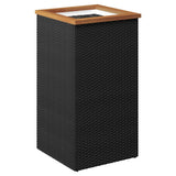 Vidaxl plantenbak 40x40x80 cm poly rattan zwart