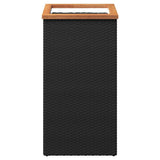 Vidaxl plantenbak 40x40x80 cm poly rattan zwart