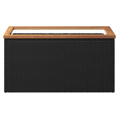 Vidaxl plantenbak 80x40x40 cm poly rattan zwart