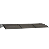 Vidaxx Türvordach 300x100 cm Polycarbonat schwarz