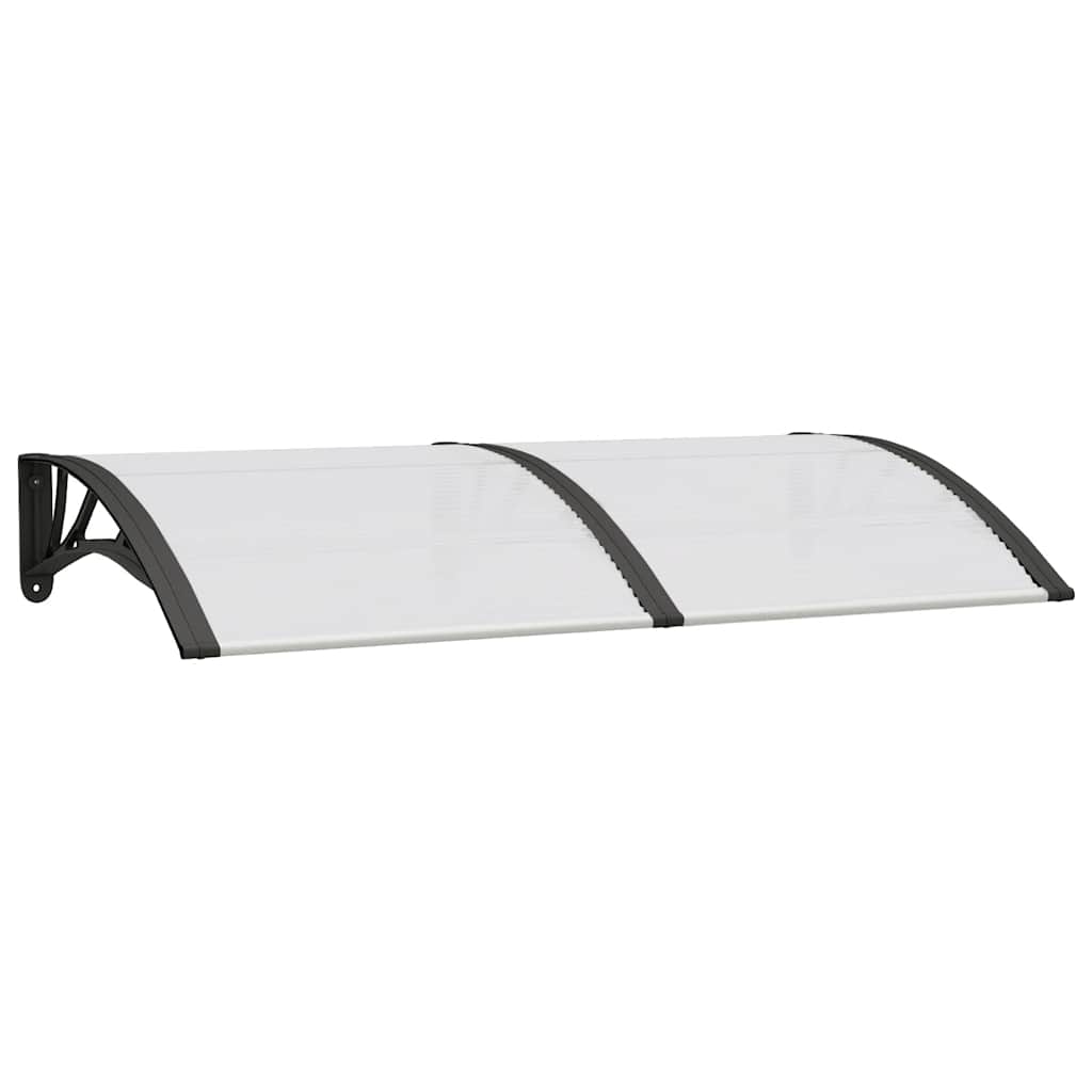 Vidaxx Türvordach 150x75 cm Polycarbonat schwarz und transparent