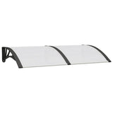 Vidaxx Türvordach 150x75 cm Polycarbonat schwarz und transparent