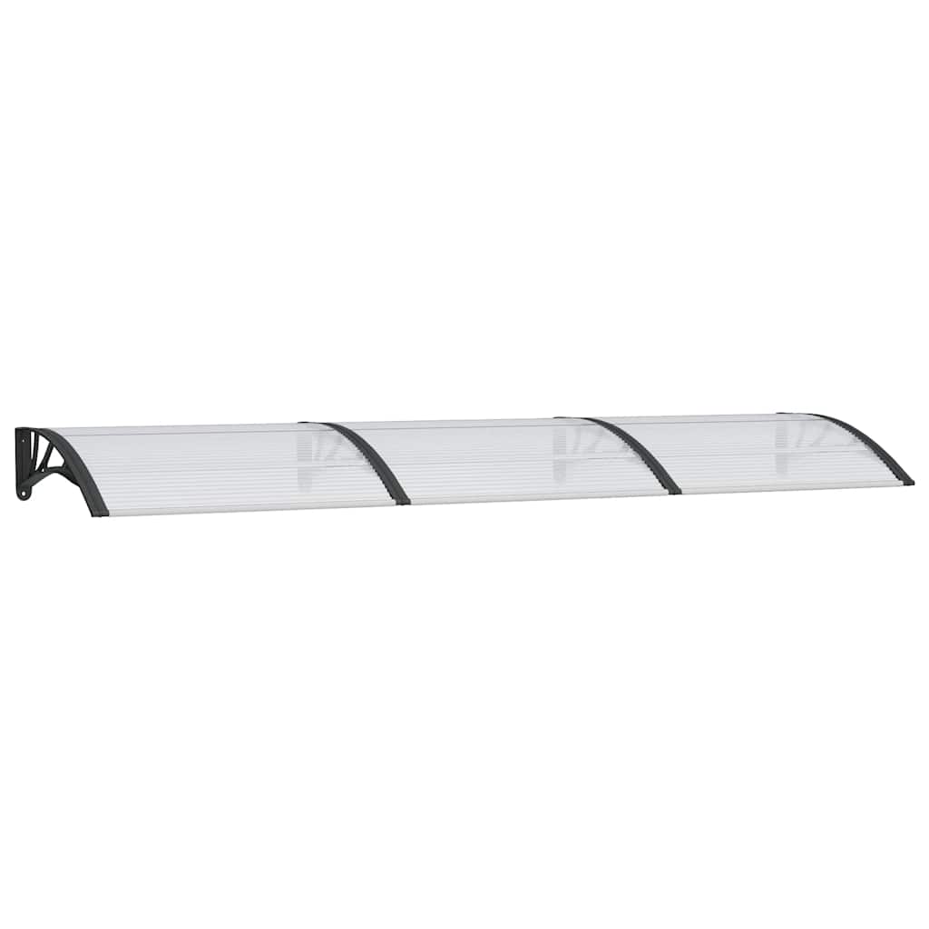 Vidaxx Türvordach 300x75 cm Polycarbonat schwarz und transparent