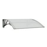 Vidaxx Türvordach grau und transparent 80x75 cm Polycarbonat