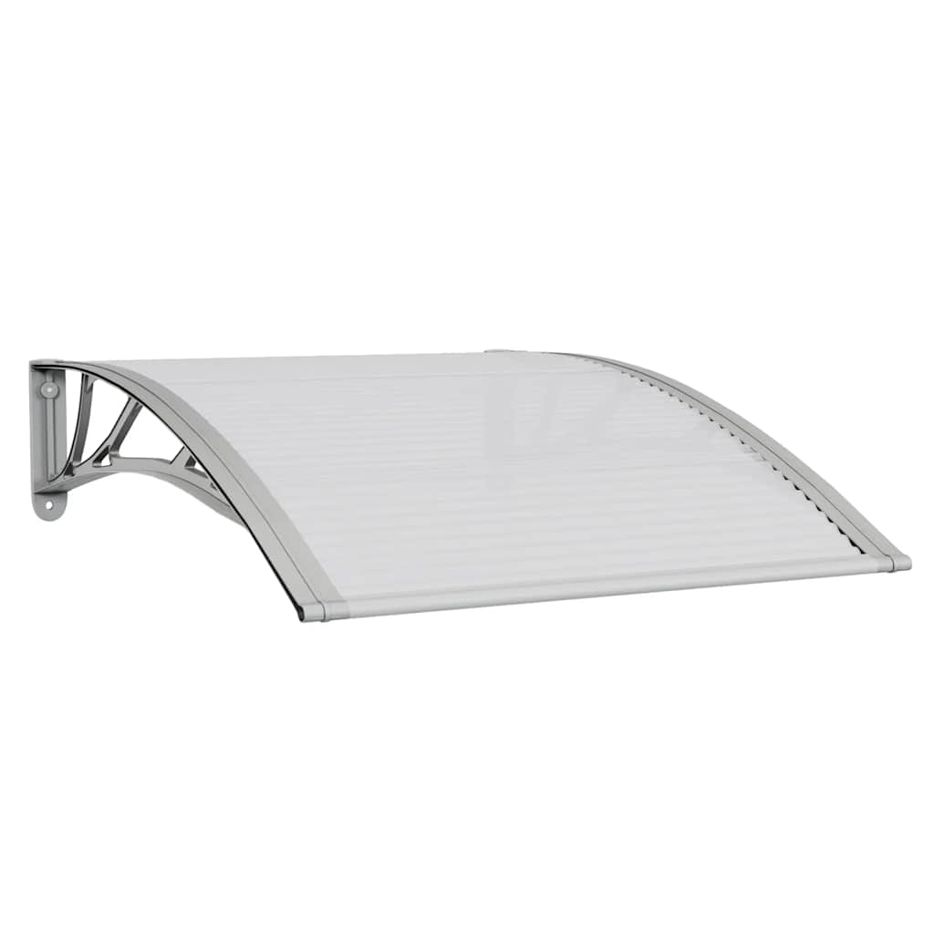 Vidaxx Türvordach grau und transparent 100x75 cm Polycarbonat