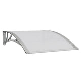Vidaxx Türvordach grau und transparent 100x75 cm Polycarbonat