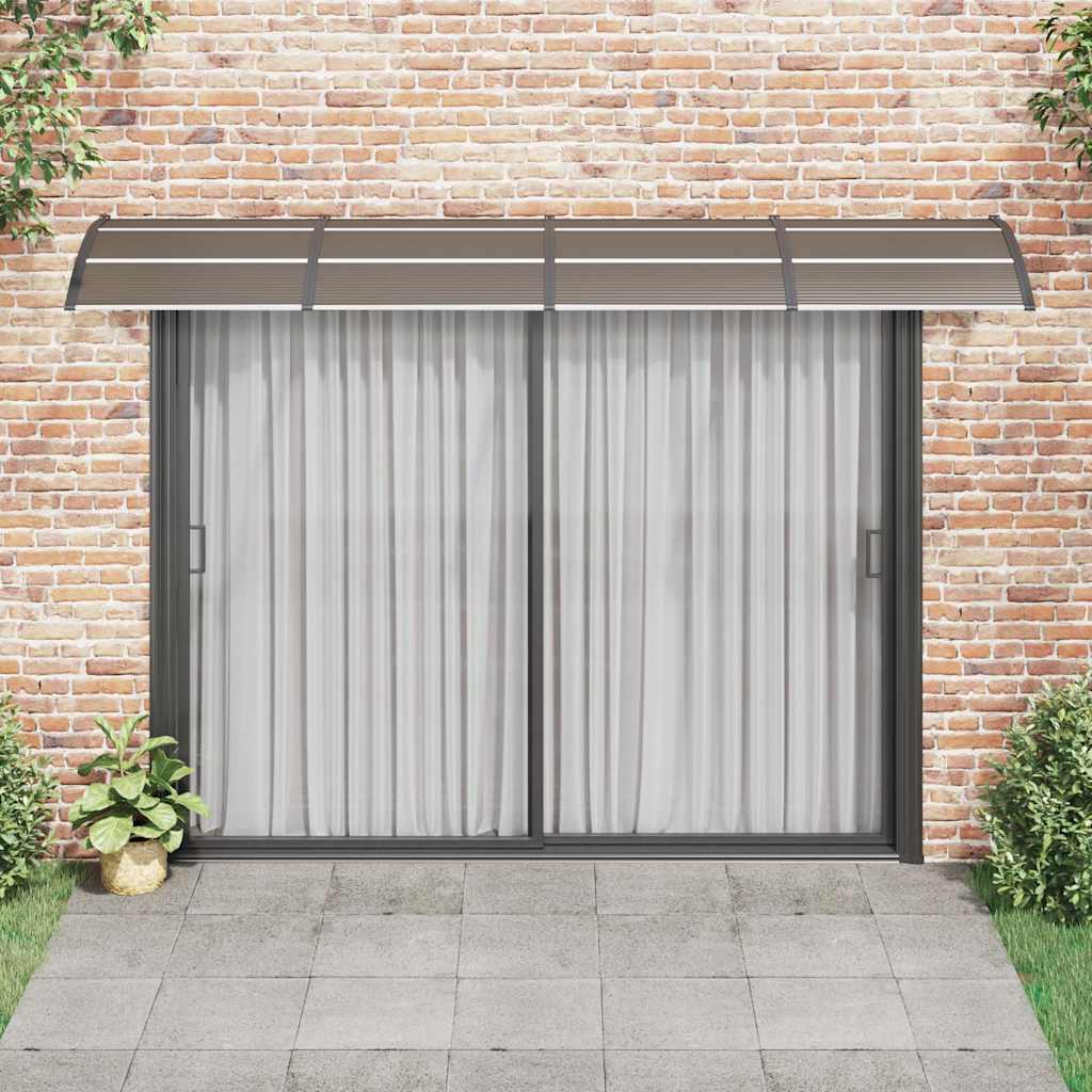 Vidaxx Türvordach 350x75 cm Polycarbonat schwarz und transparent