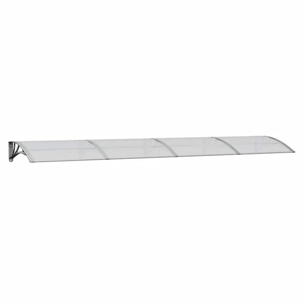 Vidaxx Türvordach 350x75 cm Polycarbonat grau und transparent