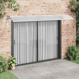 Vidaxx Türvordach 350x75 cm Polycarbonat grau und transparent