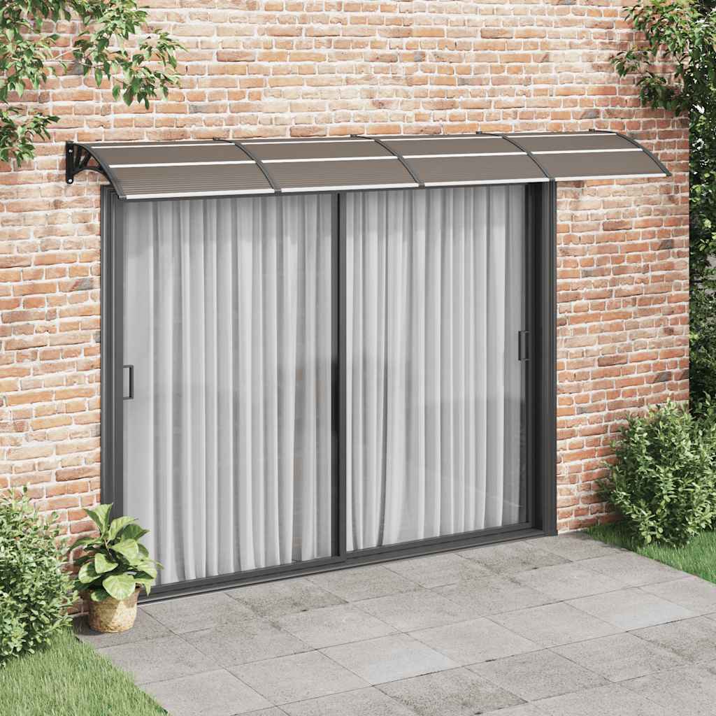 Vidaxx Türvordach 300x100 cm Polycarbonat schwarz