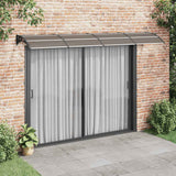 Vidaxx Türvordach 300x100 cm Polycarbonat schwarz