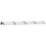 Vidaxx Türvordach 400x75 cm Polycarbonat schwarz und transparent