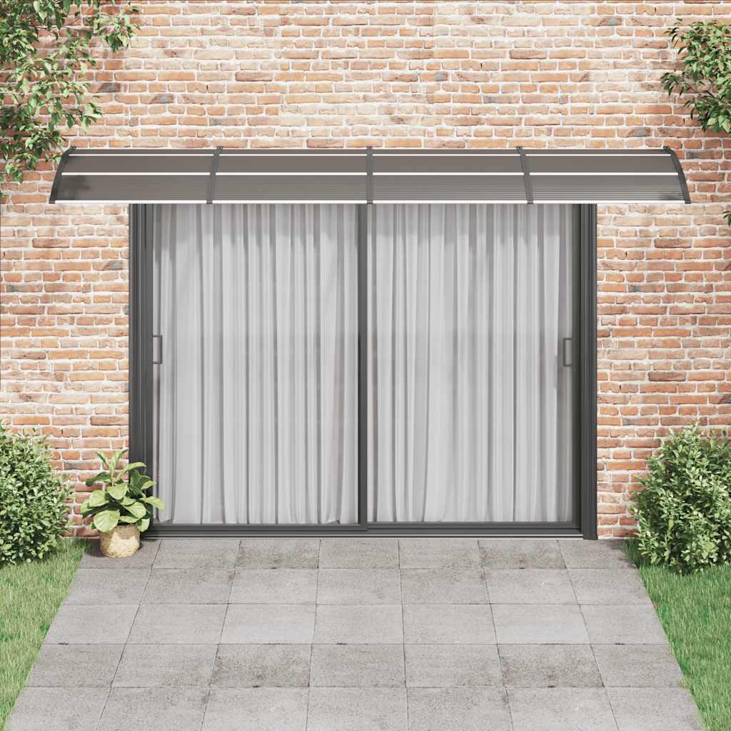 Vidaxx Türvordach 400x75 cm Polycarbonat schwarz