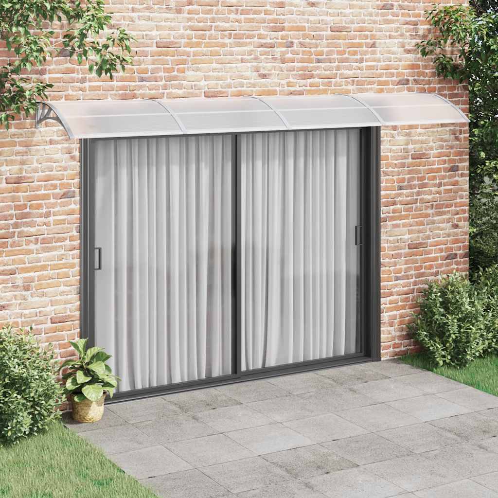 Vidaxx Türvordach 400x100 cm Polycarbonat grau