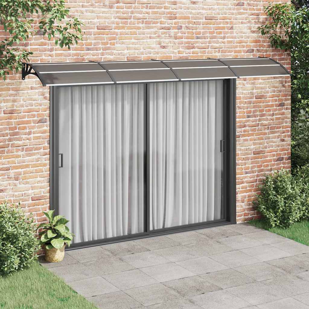 Vidaxx Türvordach 400x100 cm Polycarbonat schwarz