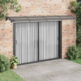 Vidaxx Türvordach 400x100 cm Polycarbonat schwarz