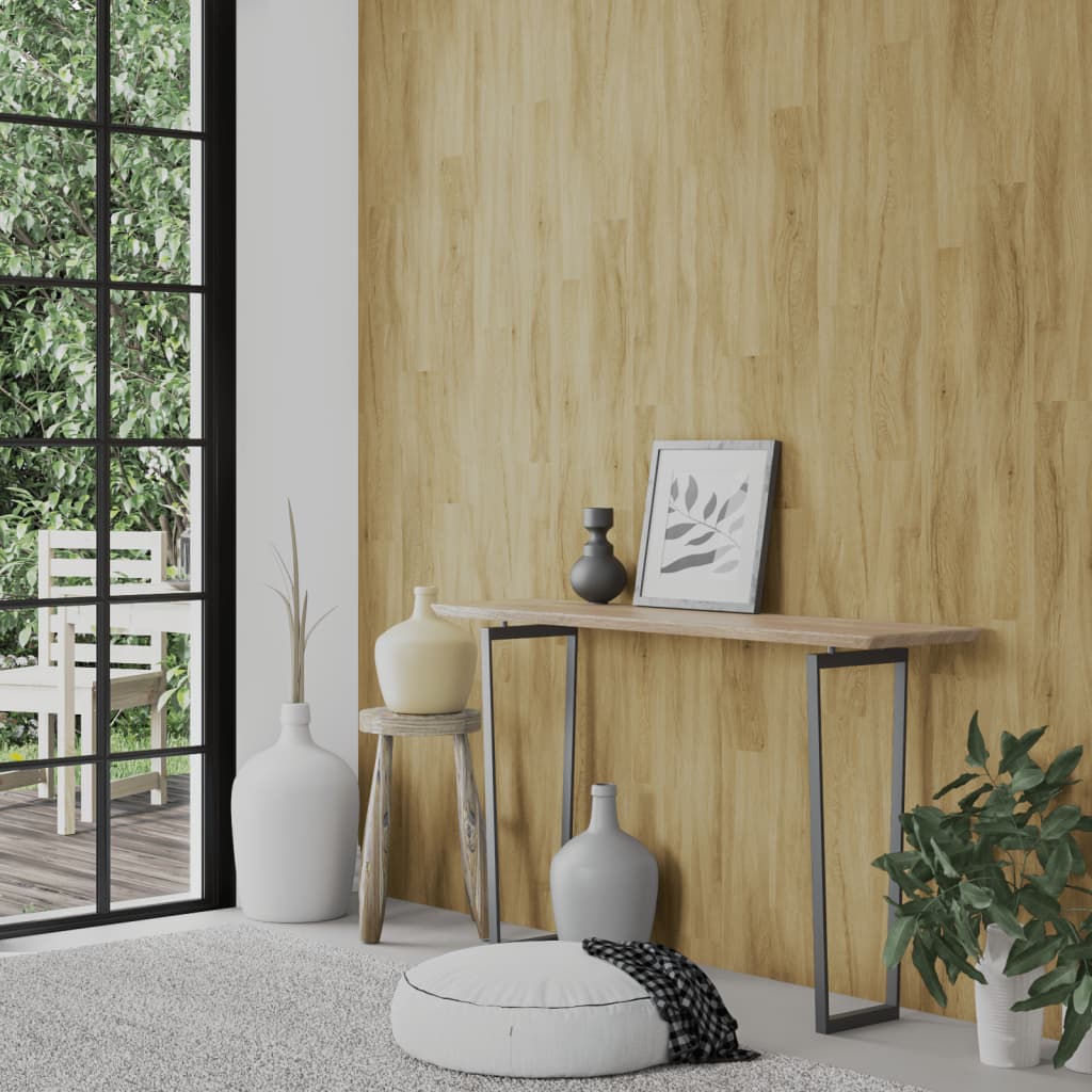 Paneles de pared Vidaxl Look de madera 2.06 m² PVC Brown