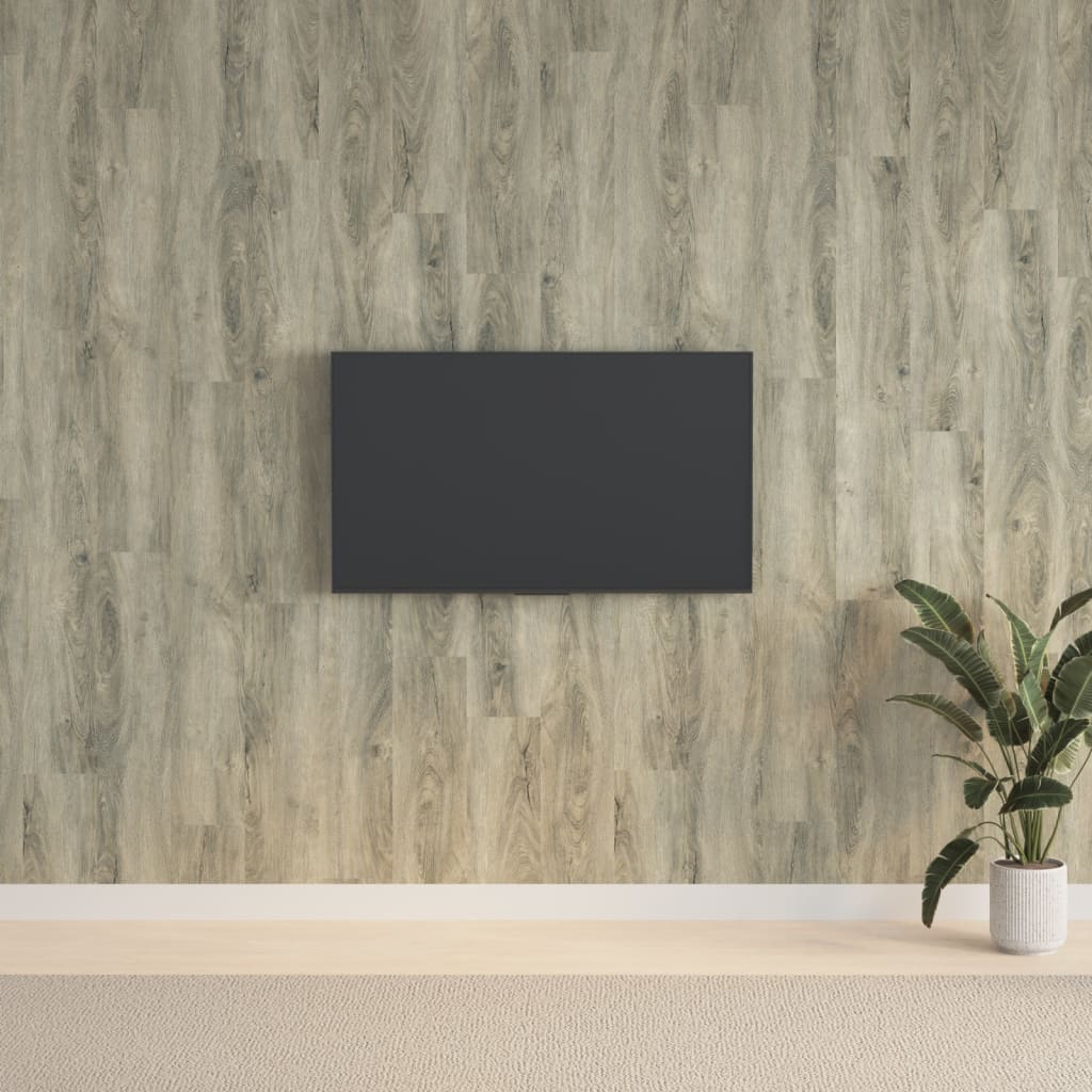 Vidaxl Wall panels Wood look 2.06 m² PVC Gray