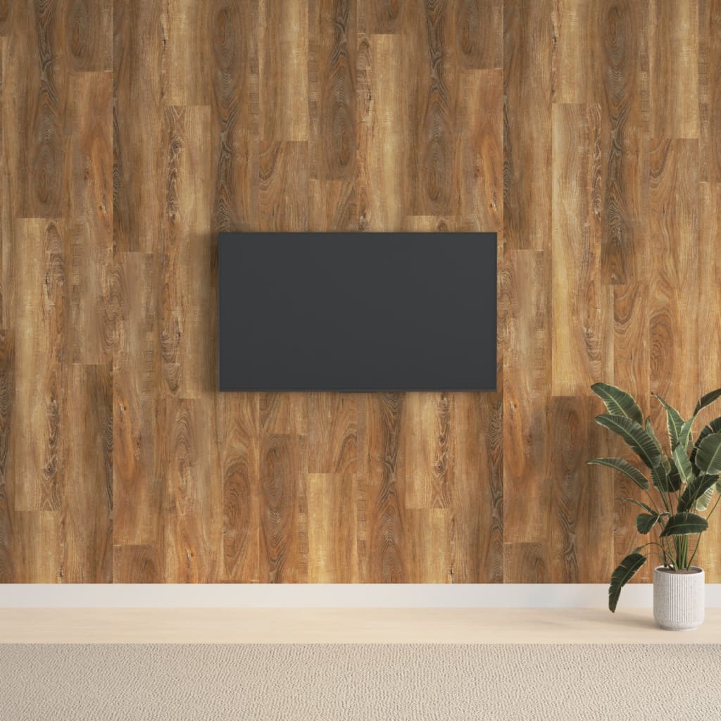 Vidaxl Wall panels Wood look 2.06 m² PVC Brown