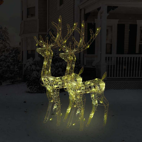 VidaXL Weihnachtsdekoration Rentier 2 Stk. 120 cm Acryl warmweiß