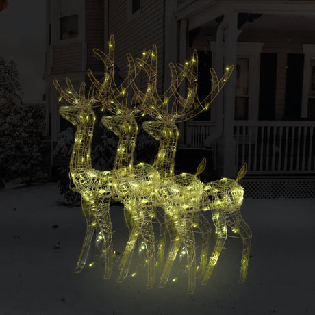 VidaXL Weihnachtsdekoration Rentier 3 Stk. 120 cm Acryl warmweiß