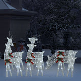 VidaXL Weihnachtsrentier 6 Stk. Warmweiß Netzweiß