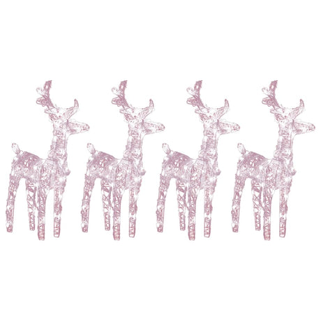VidaXL Weihnachtsrentier 4 Stk. 160 LEDs Acryl warmweiß