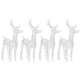 VidaXL Weihnachtsrentier 4 Stk. 160 LEDs Acryl warmweiß