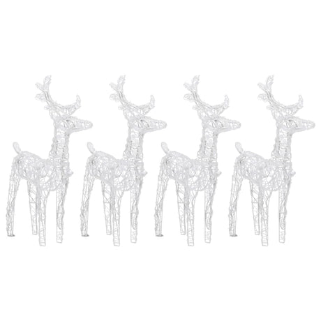 VidaXL Weihnachtsrentier 4 Stk. 160 LEDs Acryl warmweiß