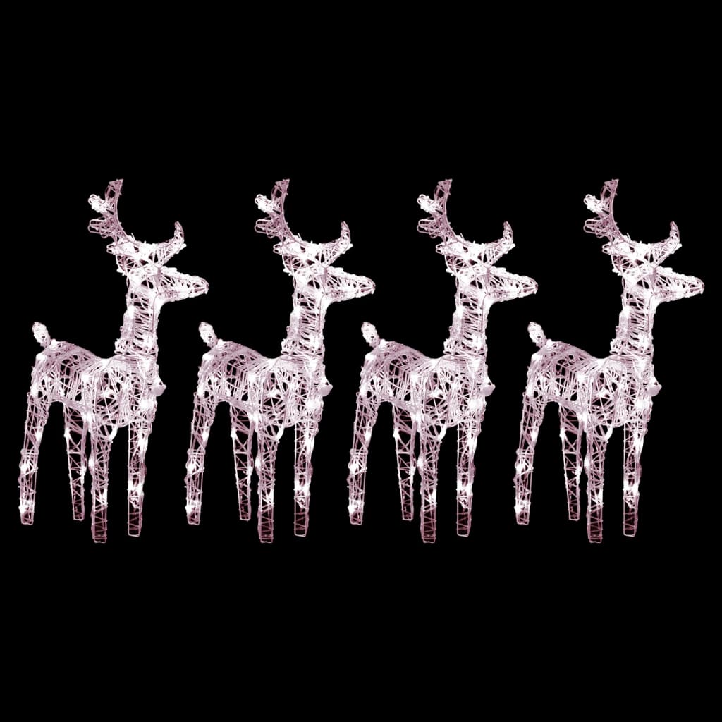 VidaXL Weihnachtsrentier 4 Stk. 160 LEDs Acryl warmweiß