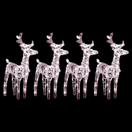 VidaXL Weihnachtsrentier 4 Stk. 160 LEDs Acryl warmweiß