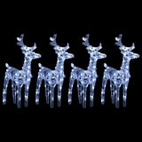 VidaXL Weihnachtsrentier 4 Stk. 160 LEDs Acryl kaltweiß