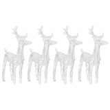 VidaXL Weihnachtsrentier 4 Stk. 160 LEDs Acryl Blau