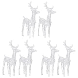 VidaXL Weihnachtsrentier 6 Stk. 240 LEDs Acryl Blau