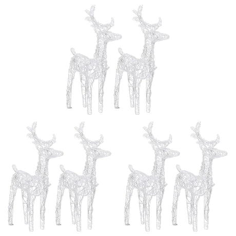 VidaXL Weihnachtsrentier 6 Stk. 240 LEDs Acryl Blau