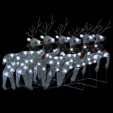 VidaXL Weihnachtsrentier 6 Stk. 120 LEDs Silber