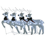 VidaXL Weihnachtsrentier 4 Stück 80 LEDs weiß