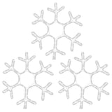 Vidaxl kerstfiguur sneeuwvlok met led's 3 st 38x37 cm warmwit